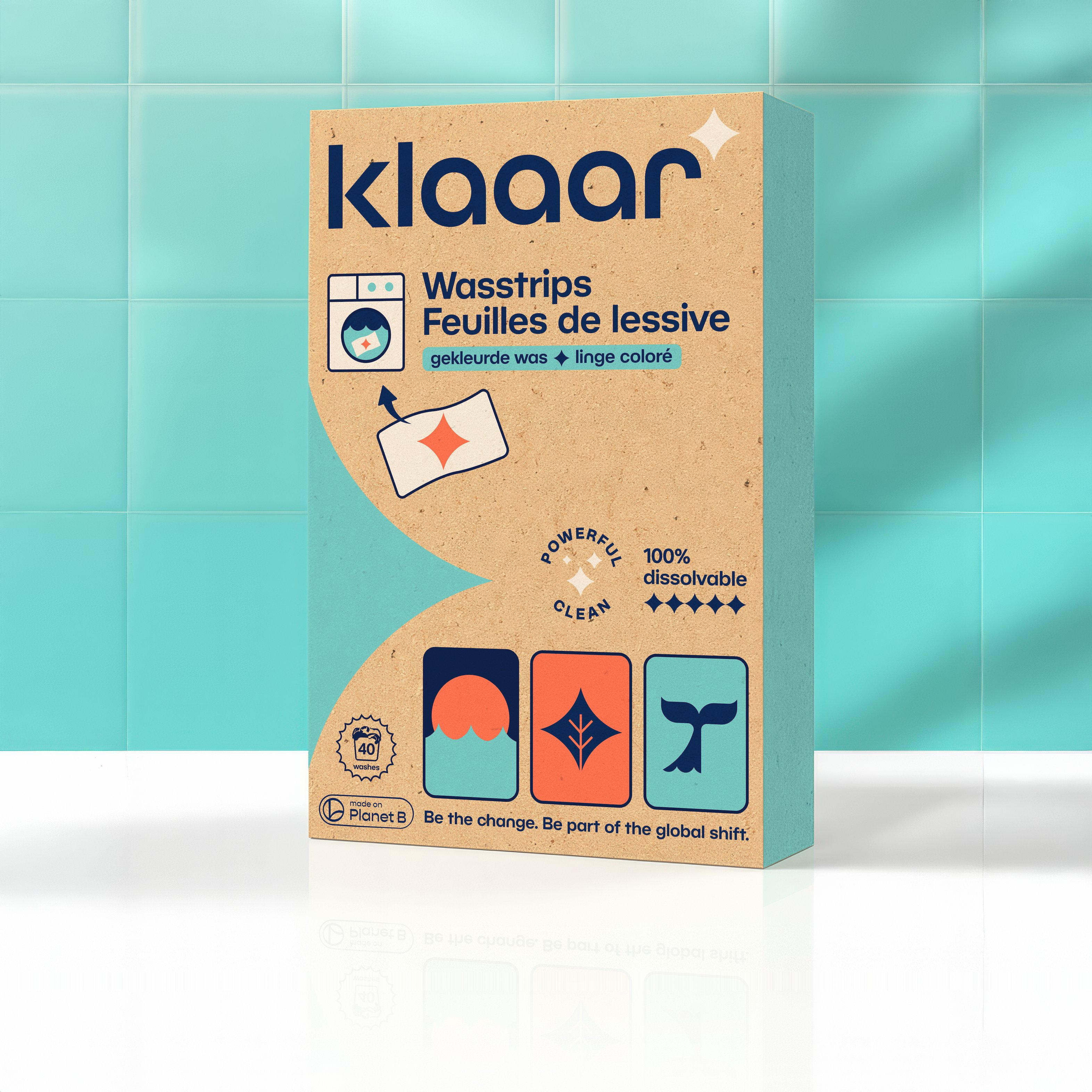 KLAAAR wasstrips voor gekleurde was (40 wasbeurten)